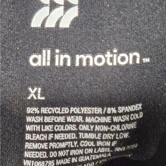 All in Motion Men's Black T-Shirt Super Soft Stretchy Jersey Knit Tee Pullover - Picture 3 of 3